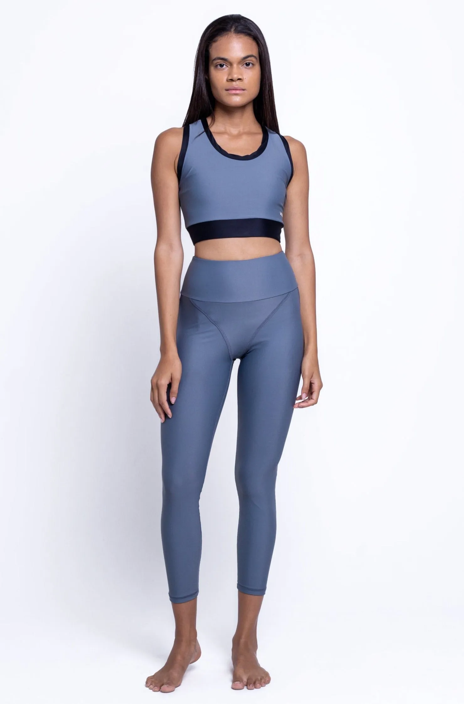 Grey Performance Leggings 7/8