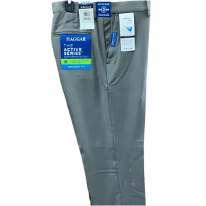 Haggar Straight Fit Pant - Heather Grey