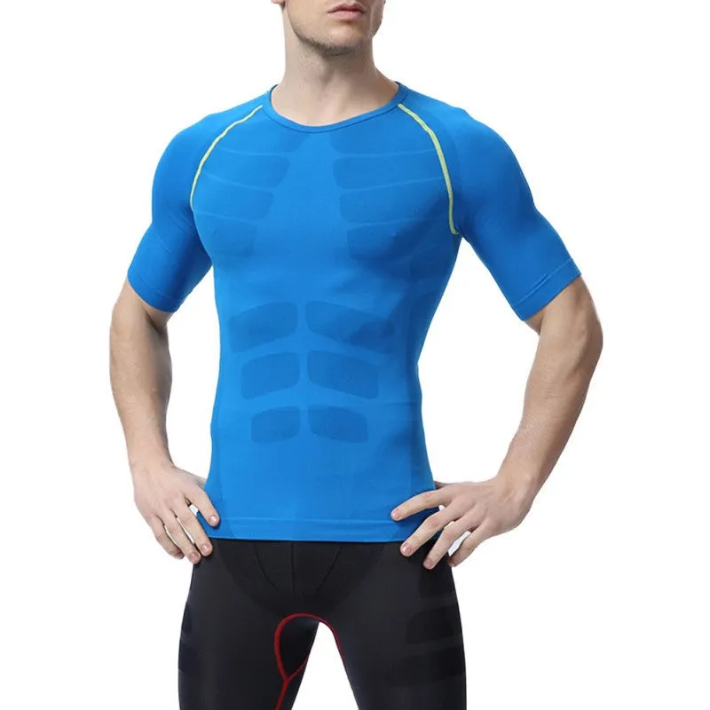 High Men Leisure T-shirt Short Sleeve O-neck Men Top Quick Dry Absorbent T-shirt Casual Men Clothes