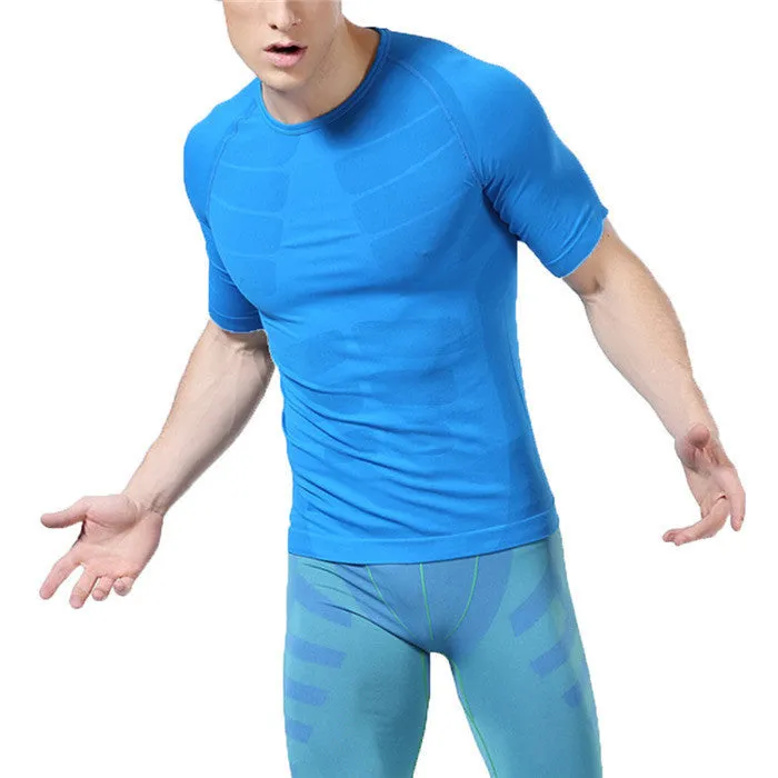 High Men Leisure T-shirt Short Sleeve O-neck Men Top Quick Dry Absorbent T-shirt Casual Men Clothes