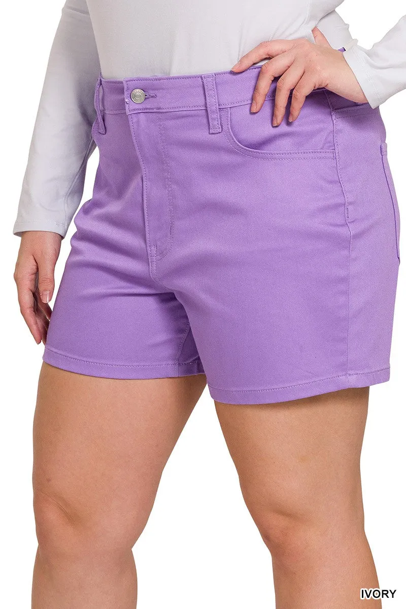 HIGH RISE JEAN COLOR SHORTS