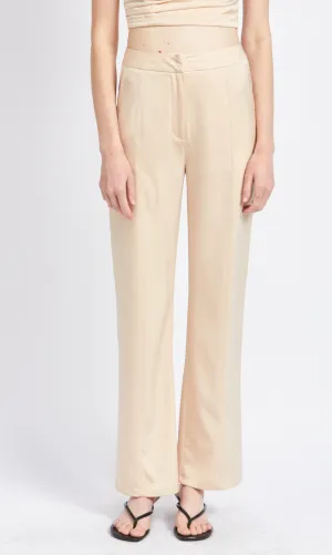 High Rise Pin Tuck Wide Leg Pants