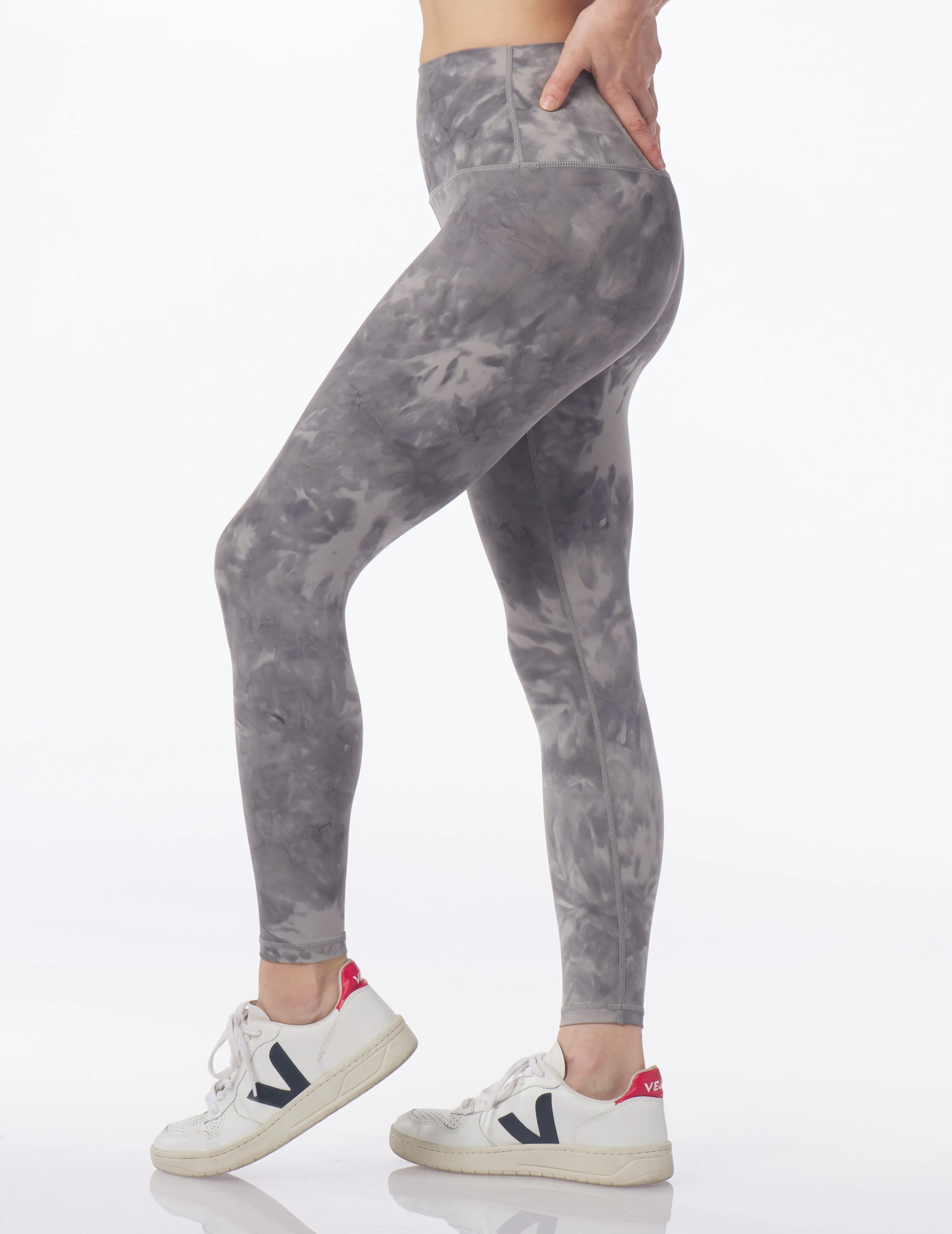 High Waist Pure 7/8: Silver Fog Stone Dye