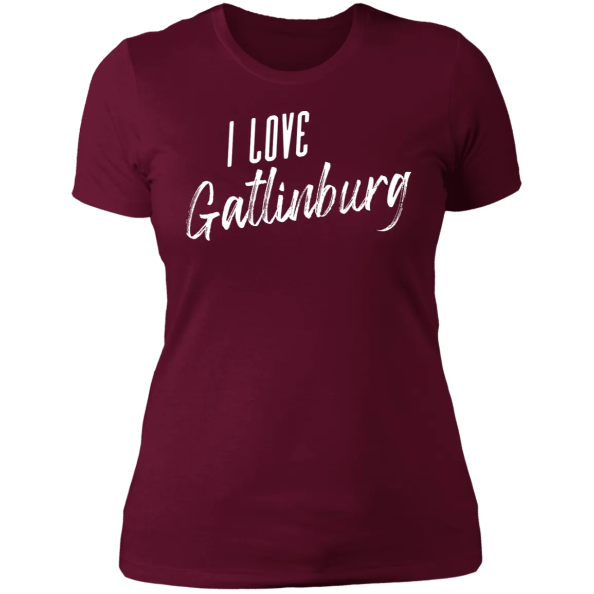 I Love Gatlinburg (White) - Women's Tee