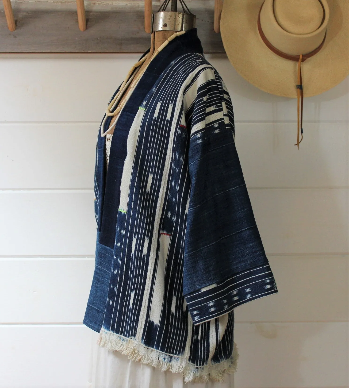 Indigo Ikat Haori Jacket