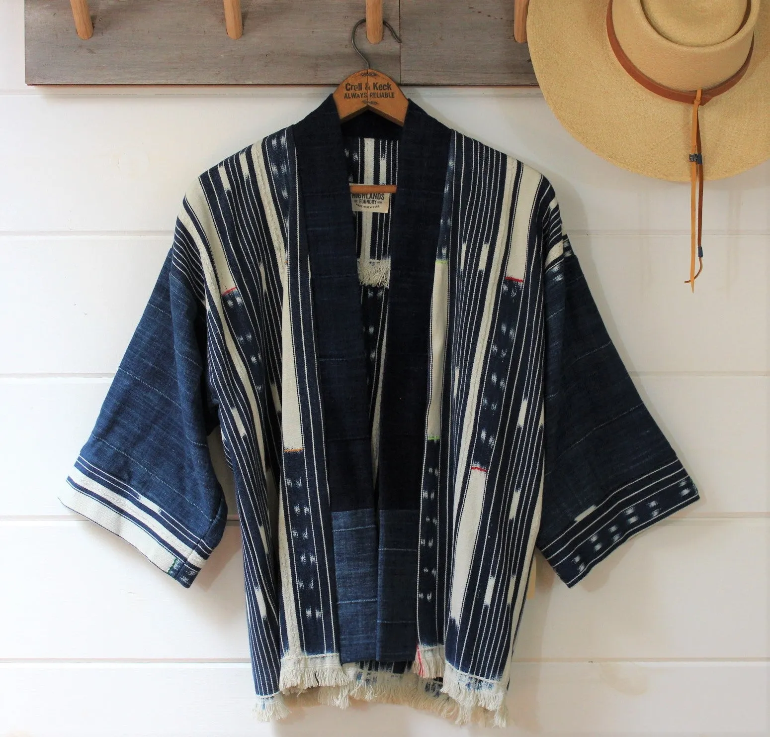 Indigo Ikat Haori Jacket
