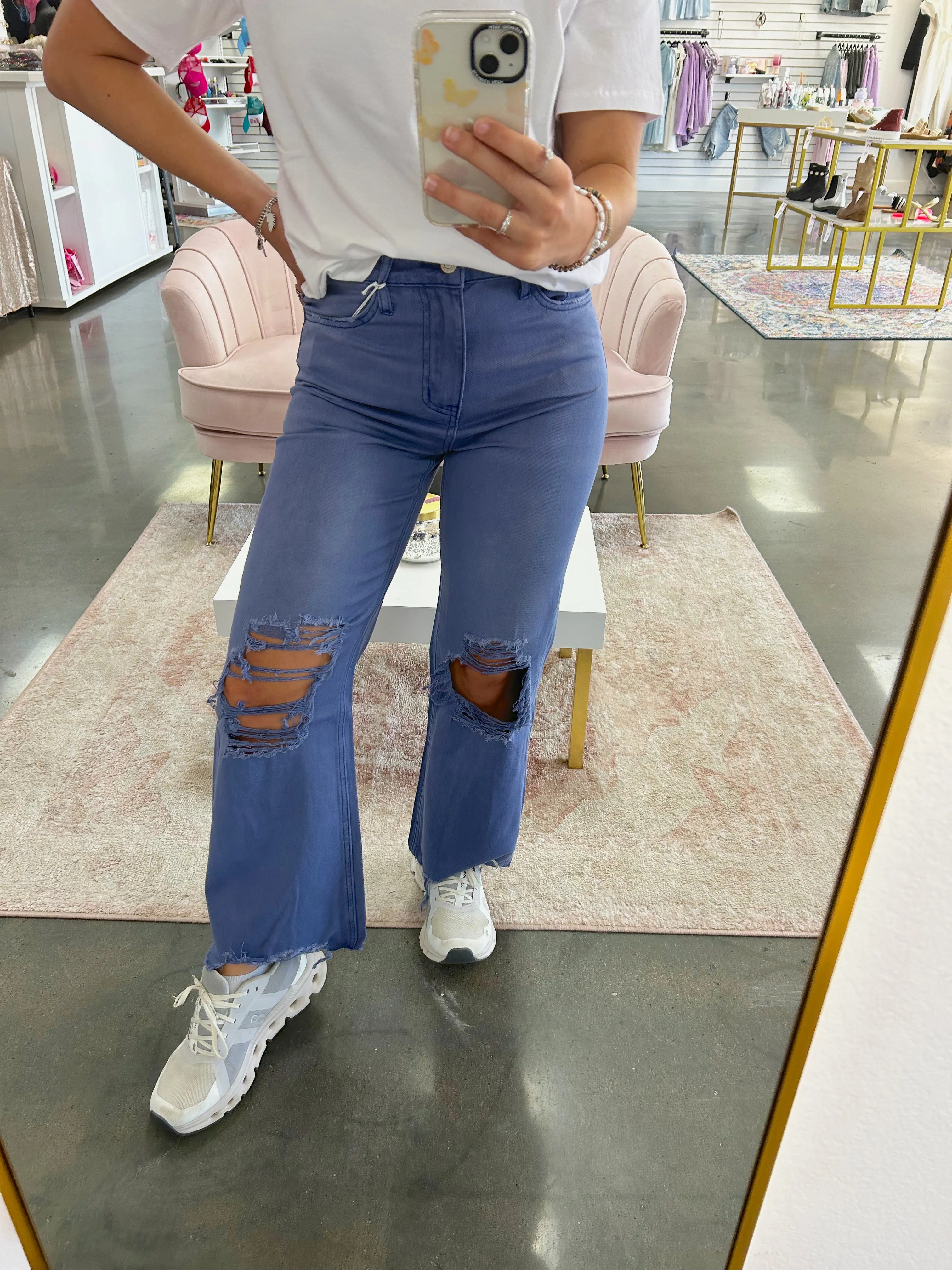 Indigo Vintage Crop Flares