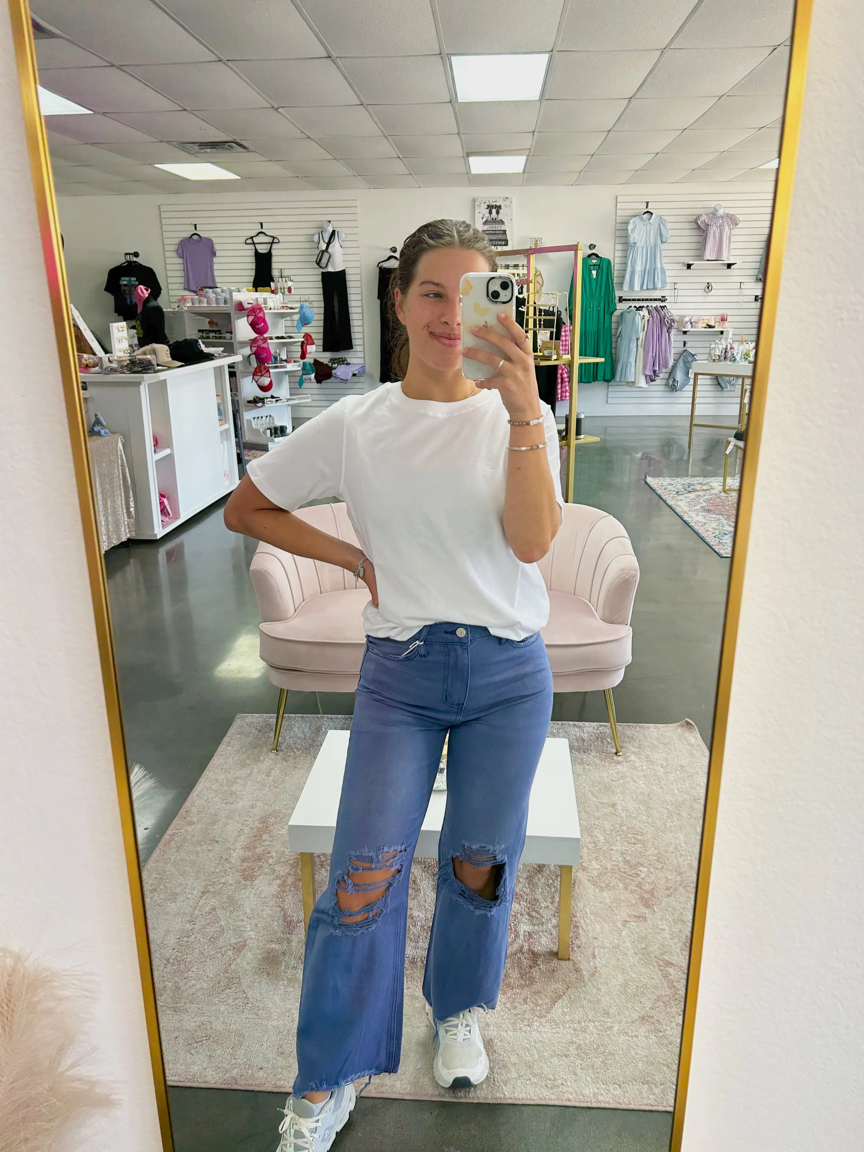Indigo Vintage Crop Flares