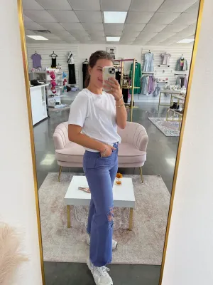 Indigo Vintage Crop Flares