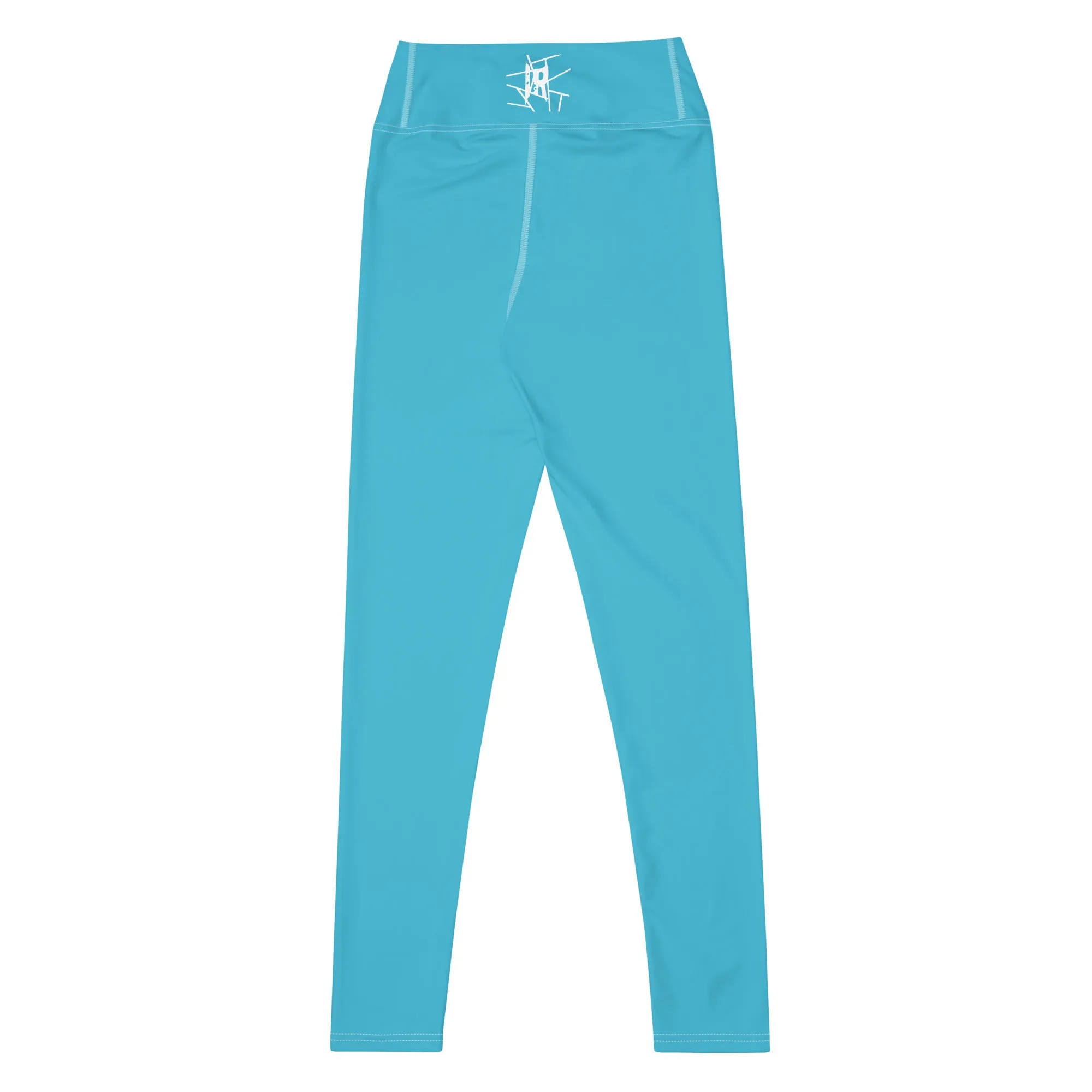 IR Mid Waisted Leggings Summer Sky Blue with waist logo