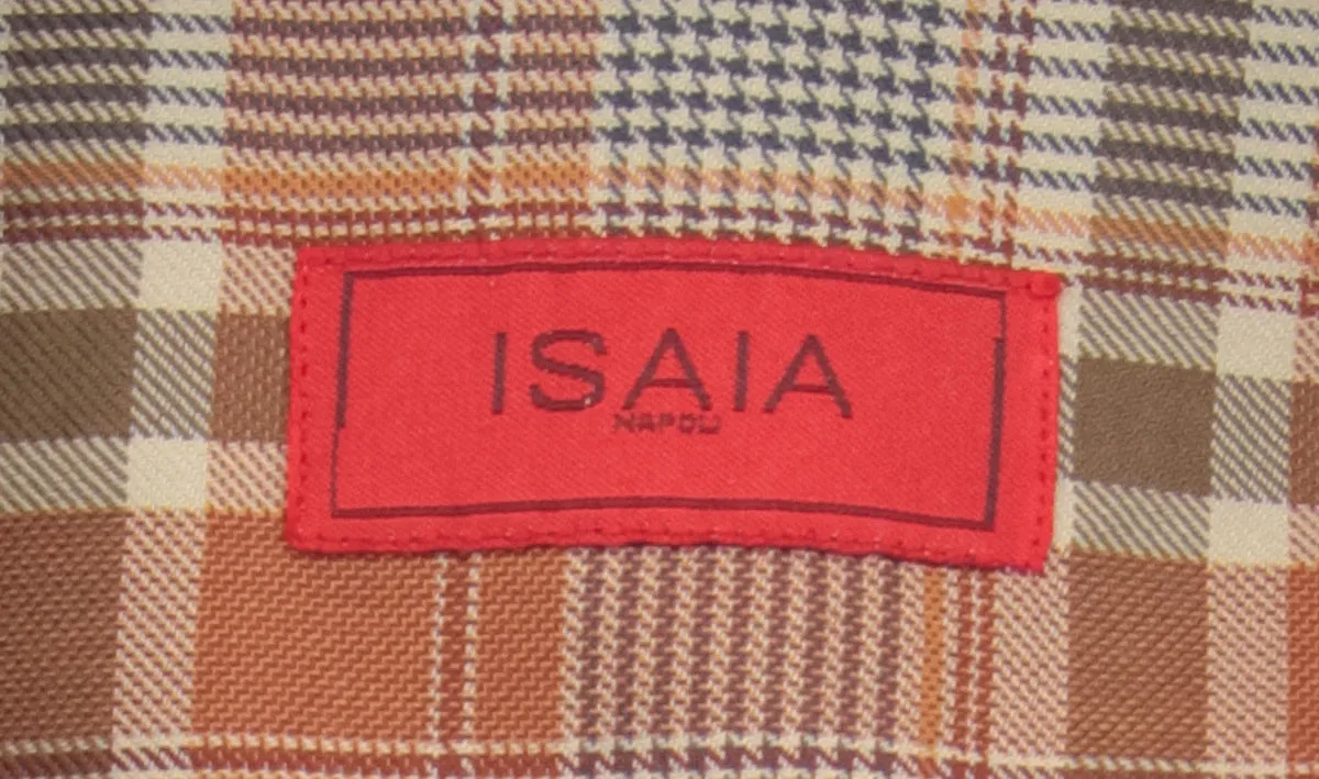 Isaia Caramel Brown Popover Shirt - Extra Slim