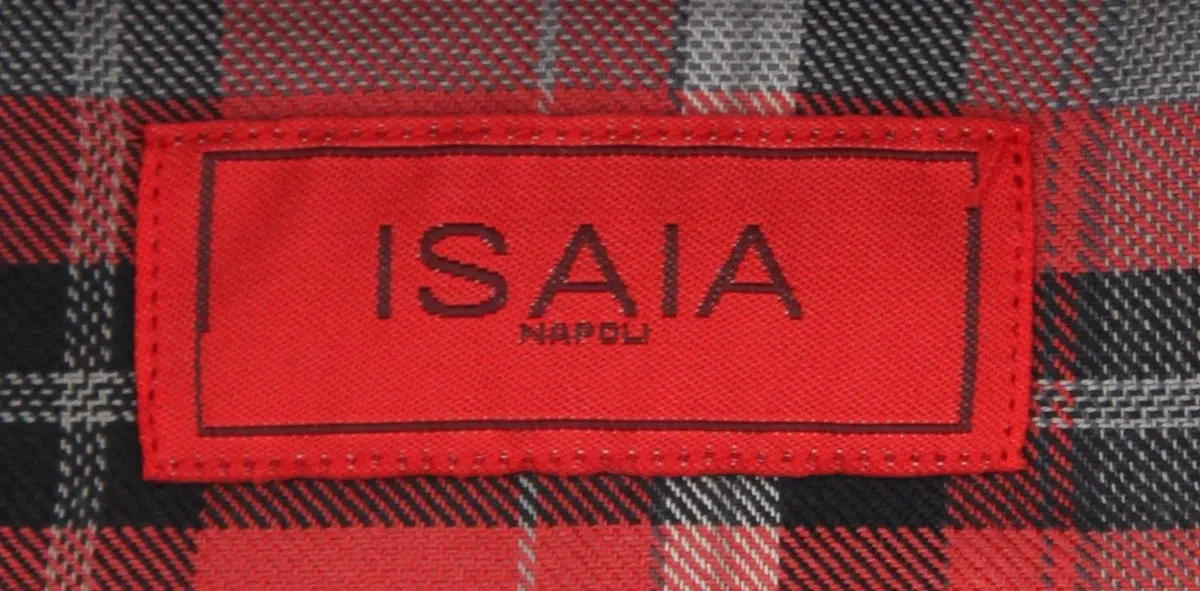 Isaia Red Popover Shirt - Slim