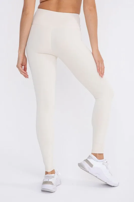 Jacquard Ribbed High-Waisted Leggings - Mono B
