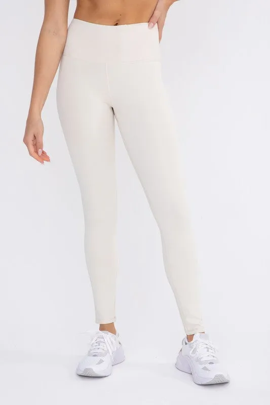 Jacquard Ribbed High-Waisted Leggings - Mono B