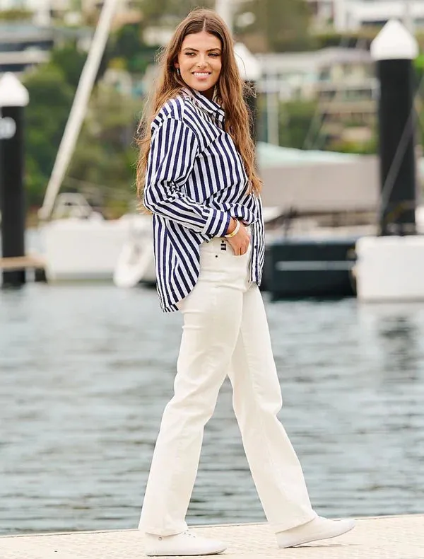 Jenna Straight Leg Jeans - White