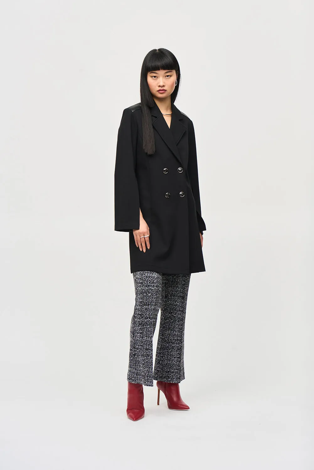 Joseph Ribkoff Heavy Knit A-Line Coat Jr243078
