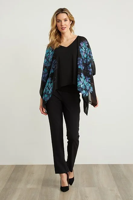 Joseph Ribkoff Slit Black Pants