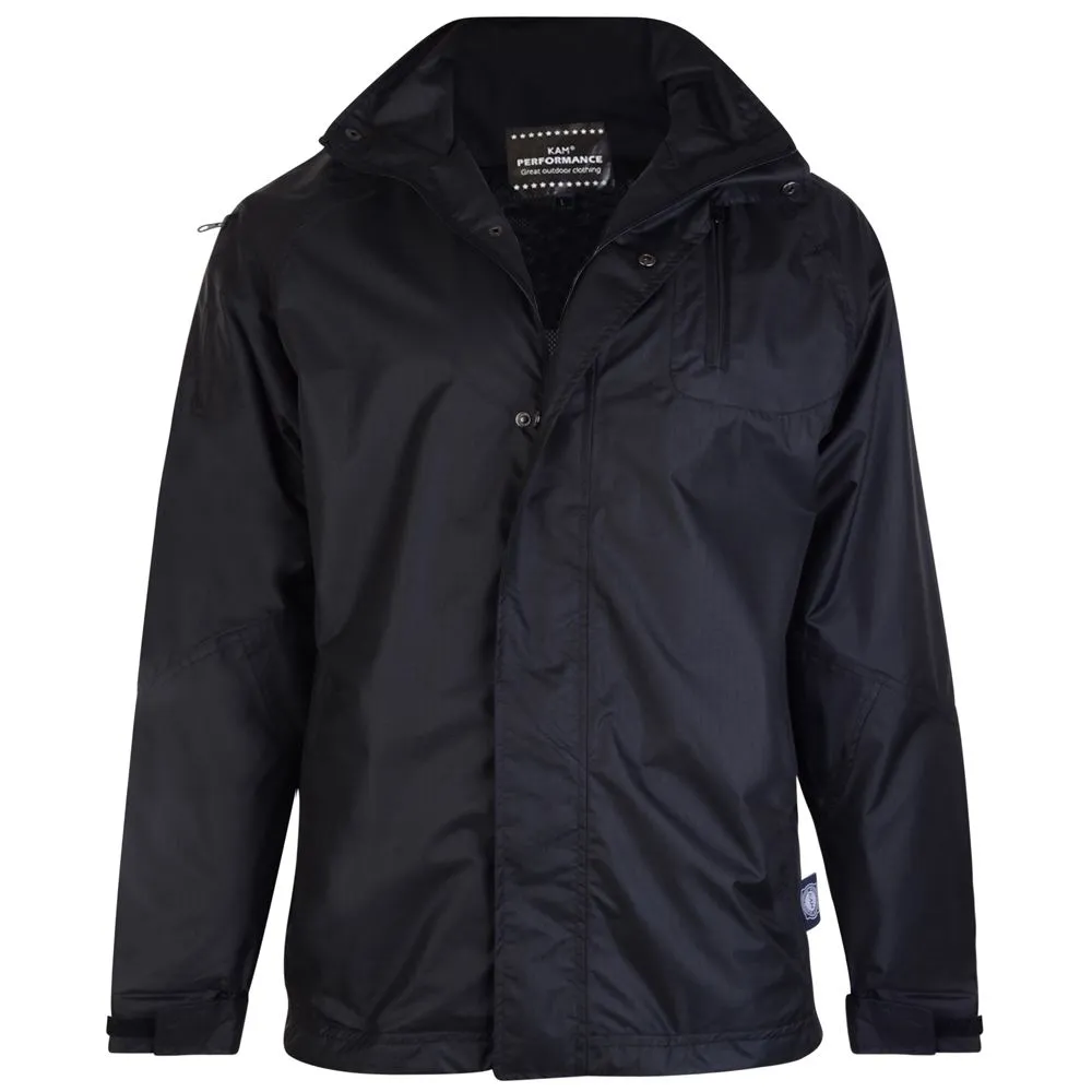 KAM Mens Big Size Waterproof Breathable Light Weight Rain Jacket