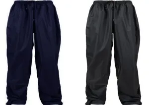 KAM WATER PROOF AND BREATHABLE RAIN OVER PANTS IS SIZE 2XL TO 8XL, BLACK & NAVY