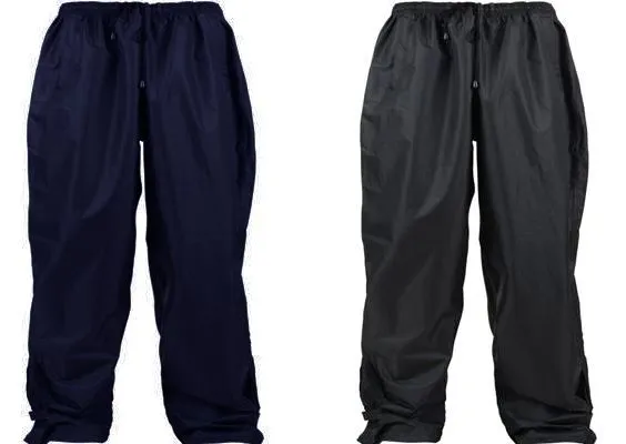 KAM WATER PROOF AND BREATHABLE RAIN OVER PANTS IS SIZE 2XL TO 8XL, BLACK & NAVY
