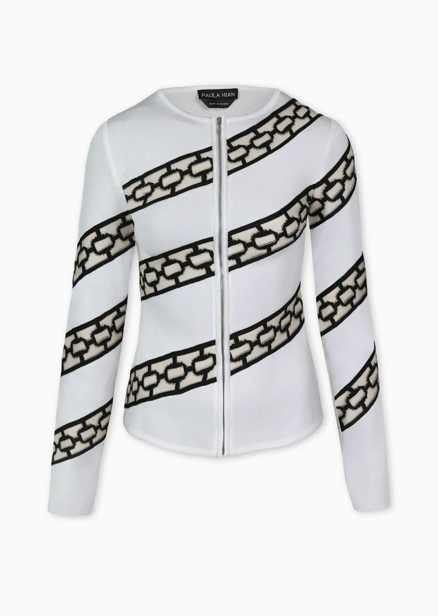 Kelsey - Striped Chain Link Jacket