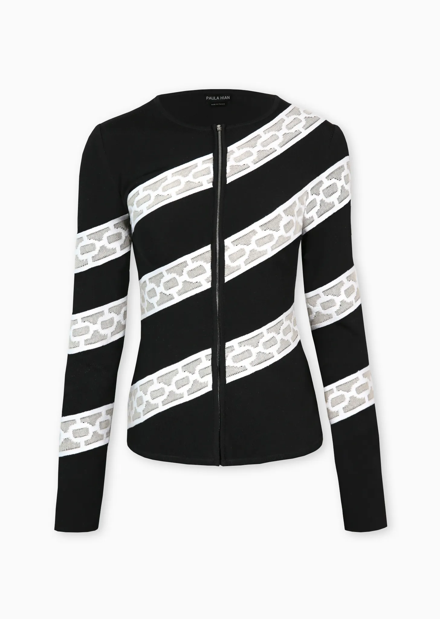 Kelsey - Striped Chain Link Jacket