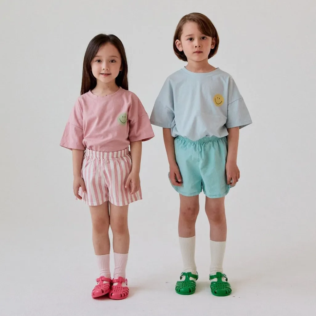 Kids Smile Tee- Dusty Blue