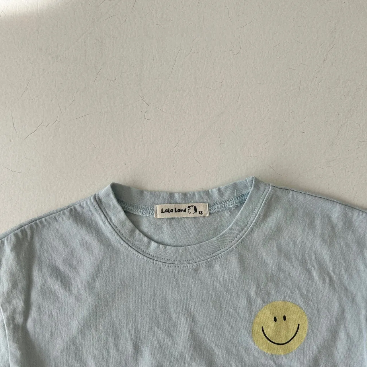 Kids Smile Tee- Dusty Blue