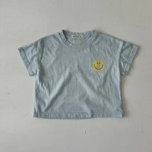 Kids Smile Tee- Dusty Blue