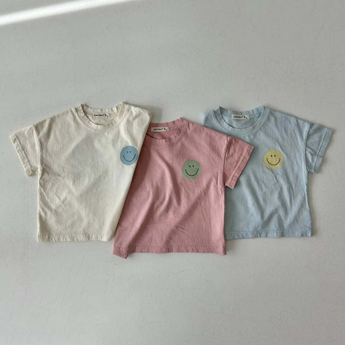 Kids Smile Tee- Dusty Blue