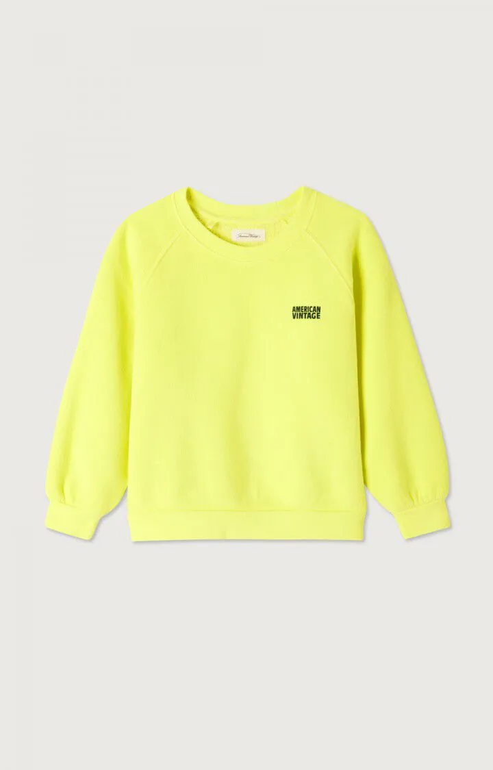 KID'S SWEATSHIRT IZUBIRD - JAUNE FLUO