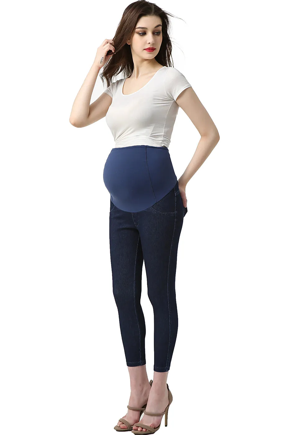 Kimi   Kai Maternity "Tia" Cropped Jeggings
