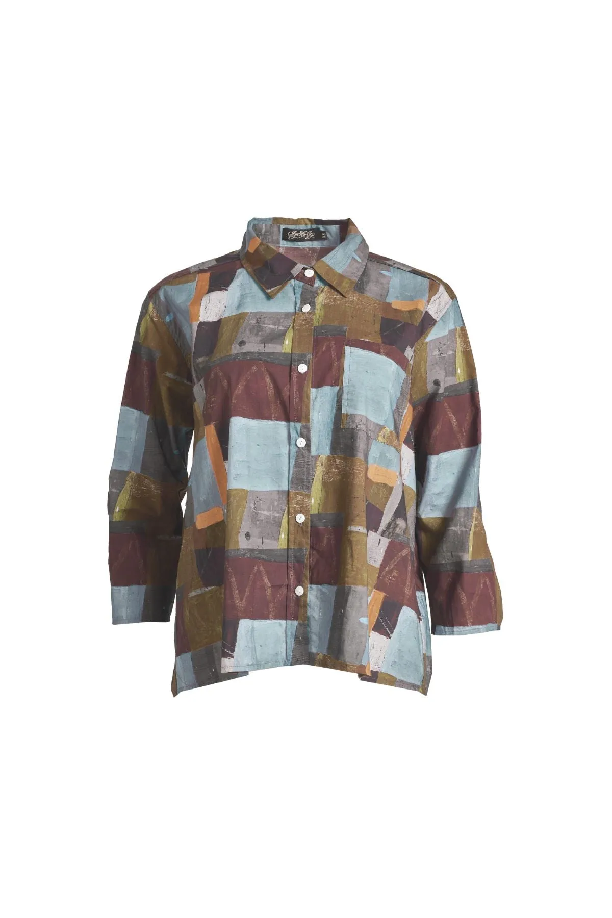 Kismet Shirt Azure Soft Wash in Tencel