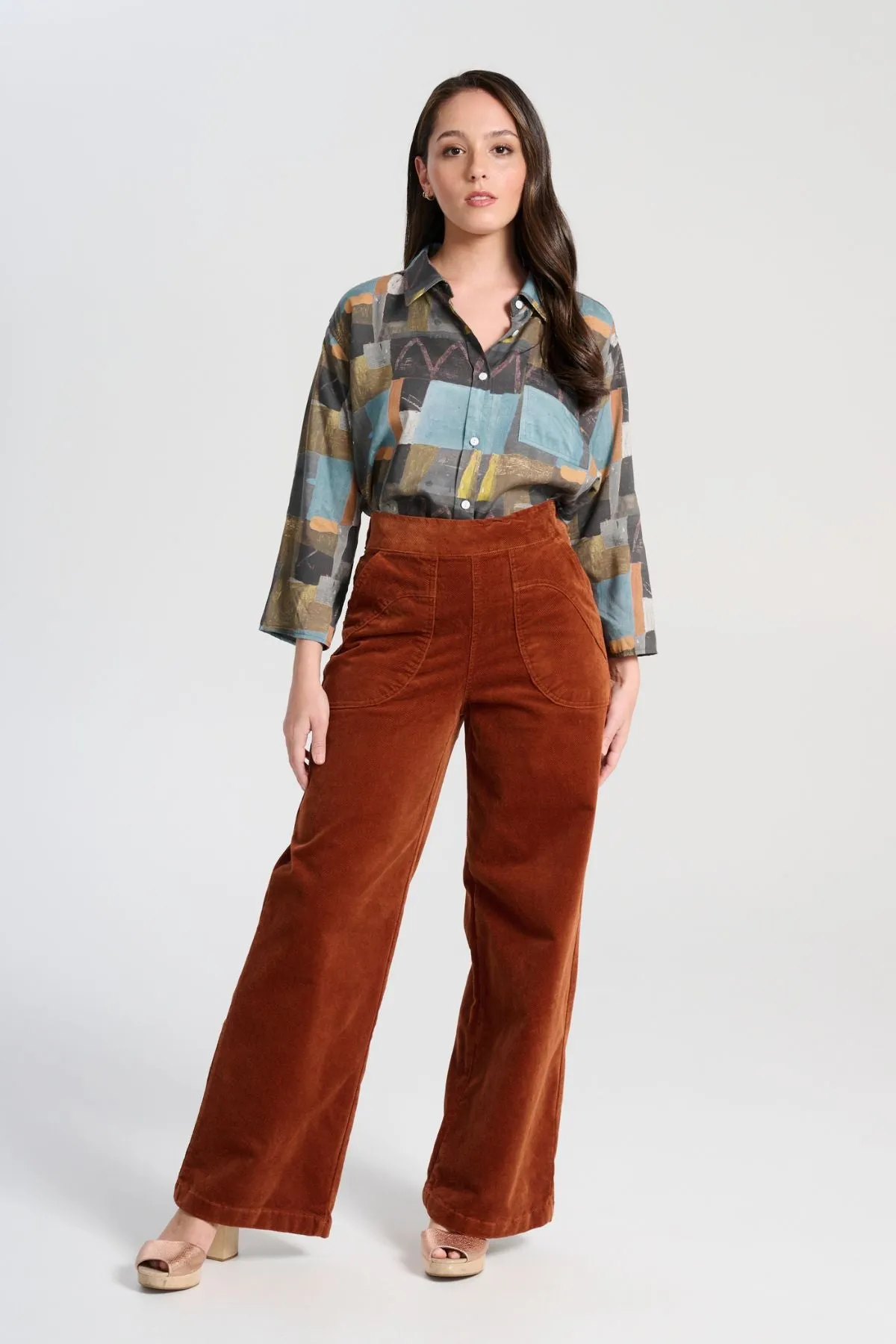 Kismet Shirt Azure Soft Wash in Tencel