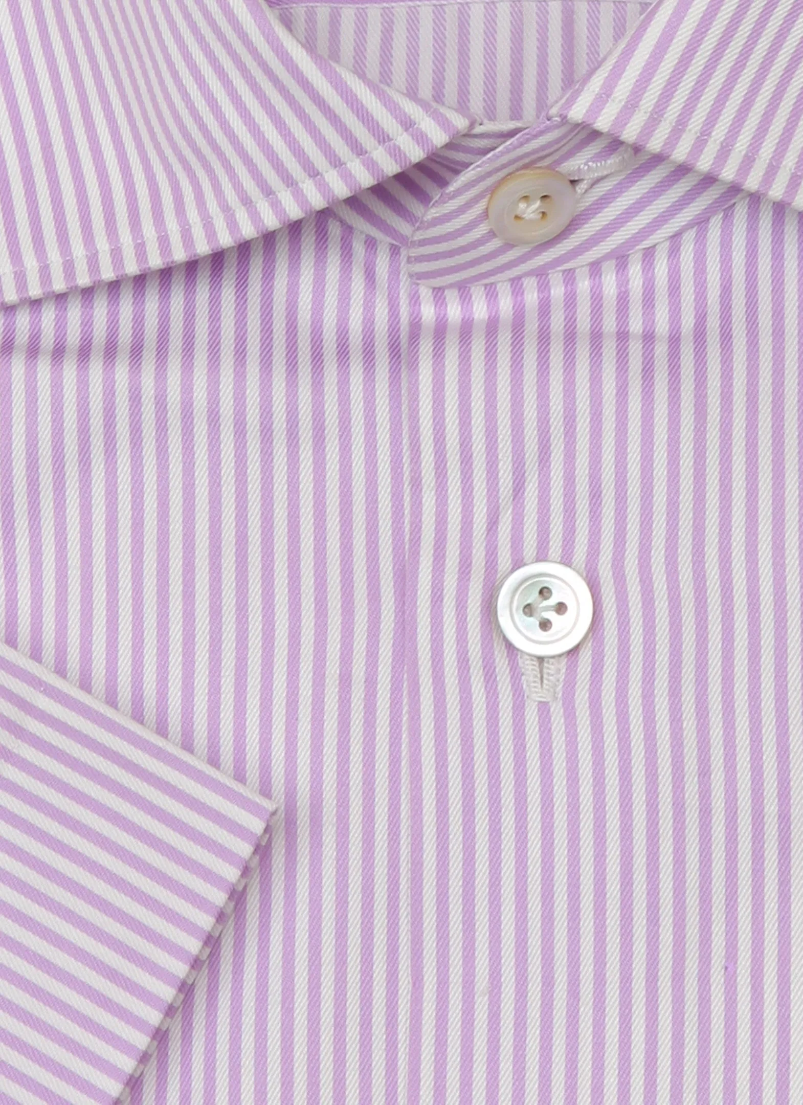 Kiton Lavender Purple Short Sleeved Shirt - Slim