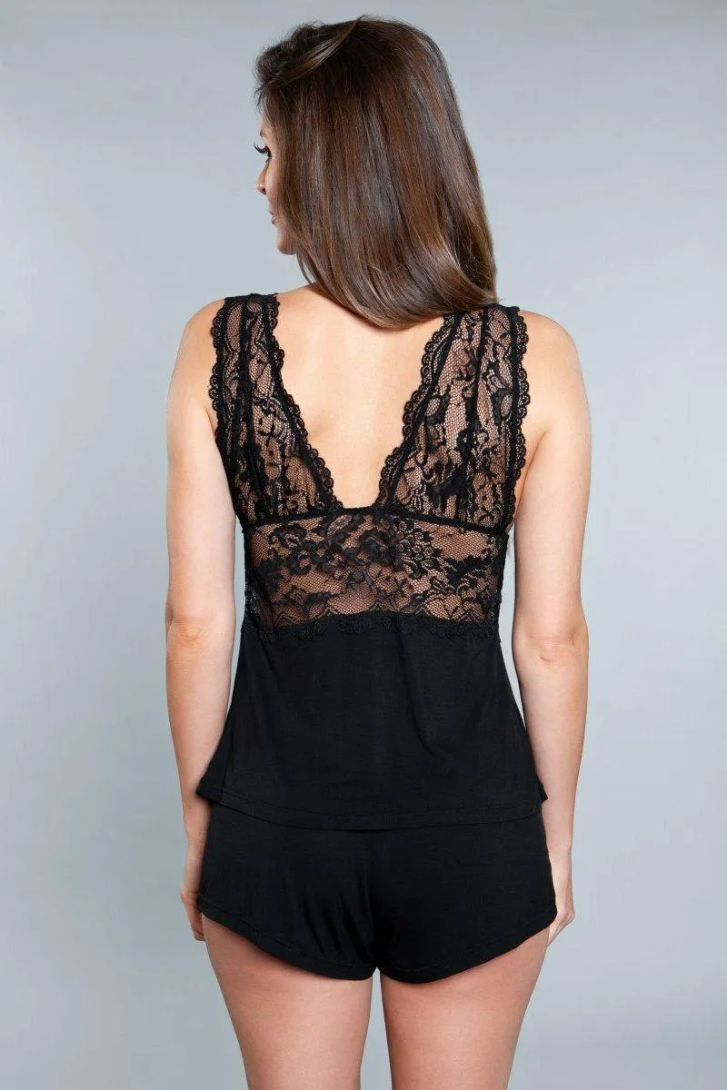 Lace Top Sleepwear Set