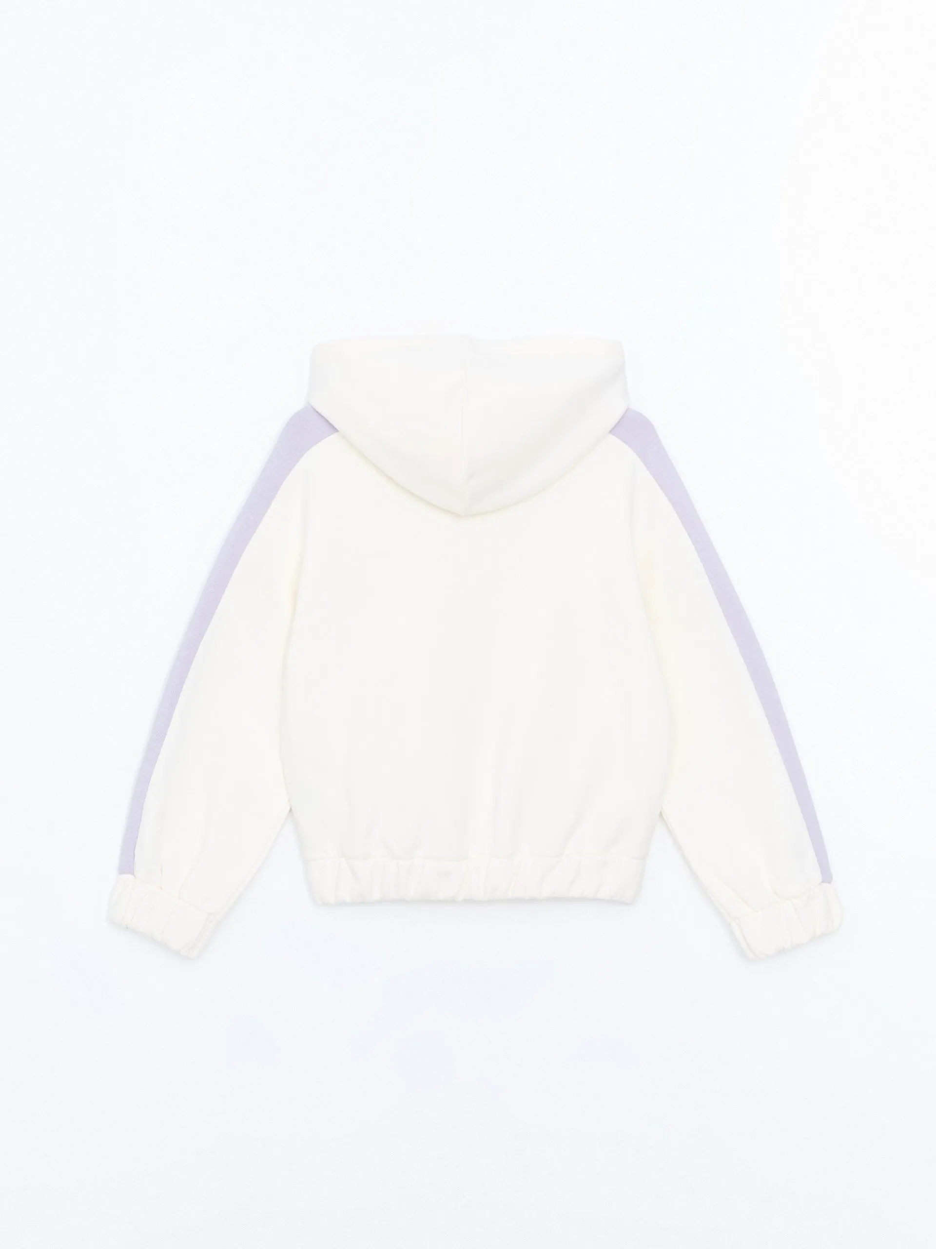 Lcw Kids Ecru Hooded Girls Thick Sweatshirt