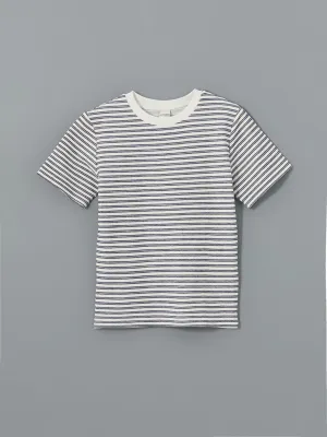 LCW Kids Navy Blue Crew Neck Boy T-Shirt