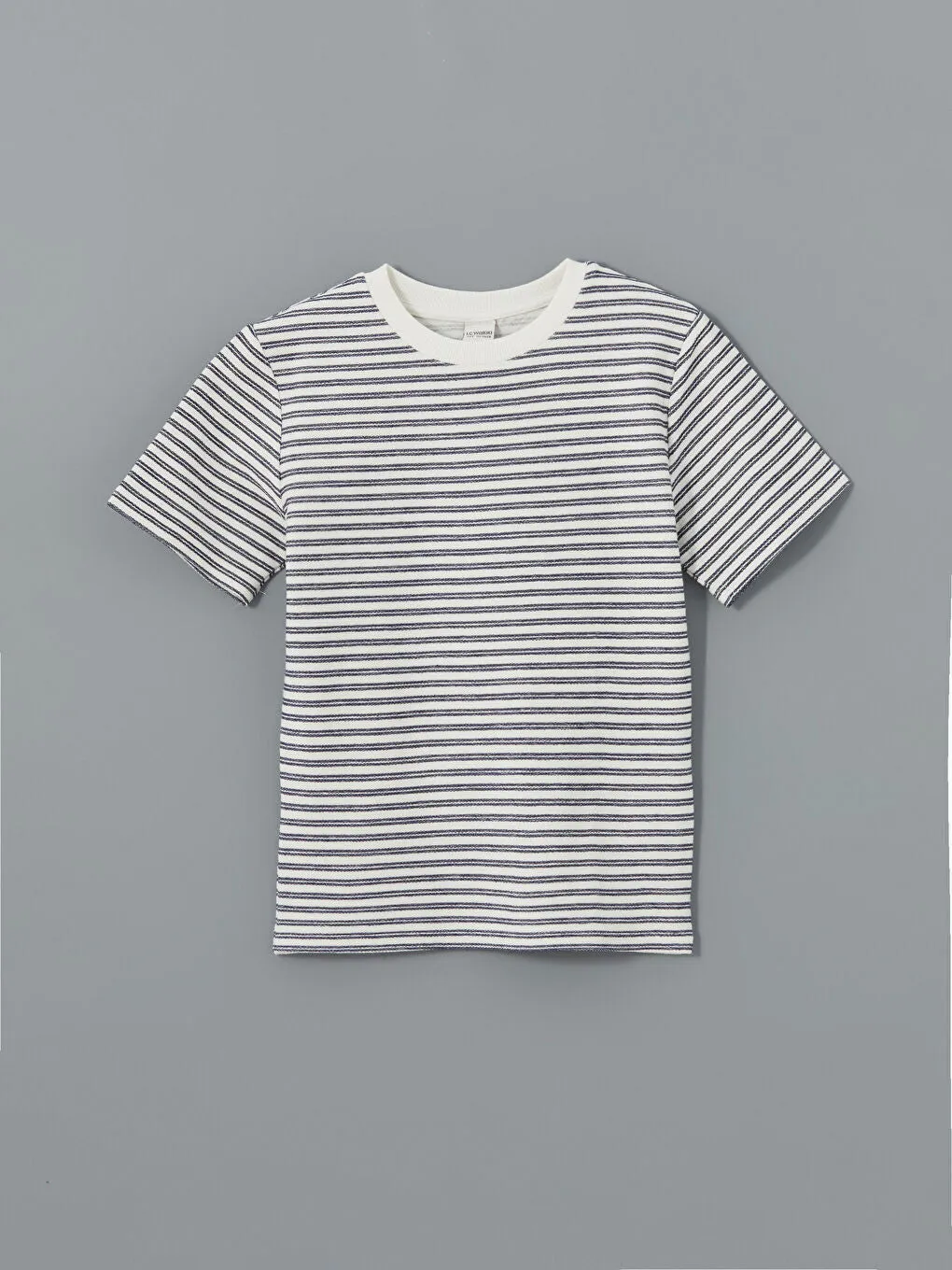 LCW Kids Navy Blue Crew Neck Boy T-Shirt