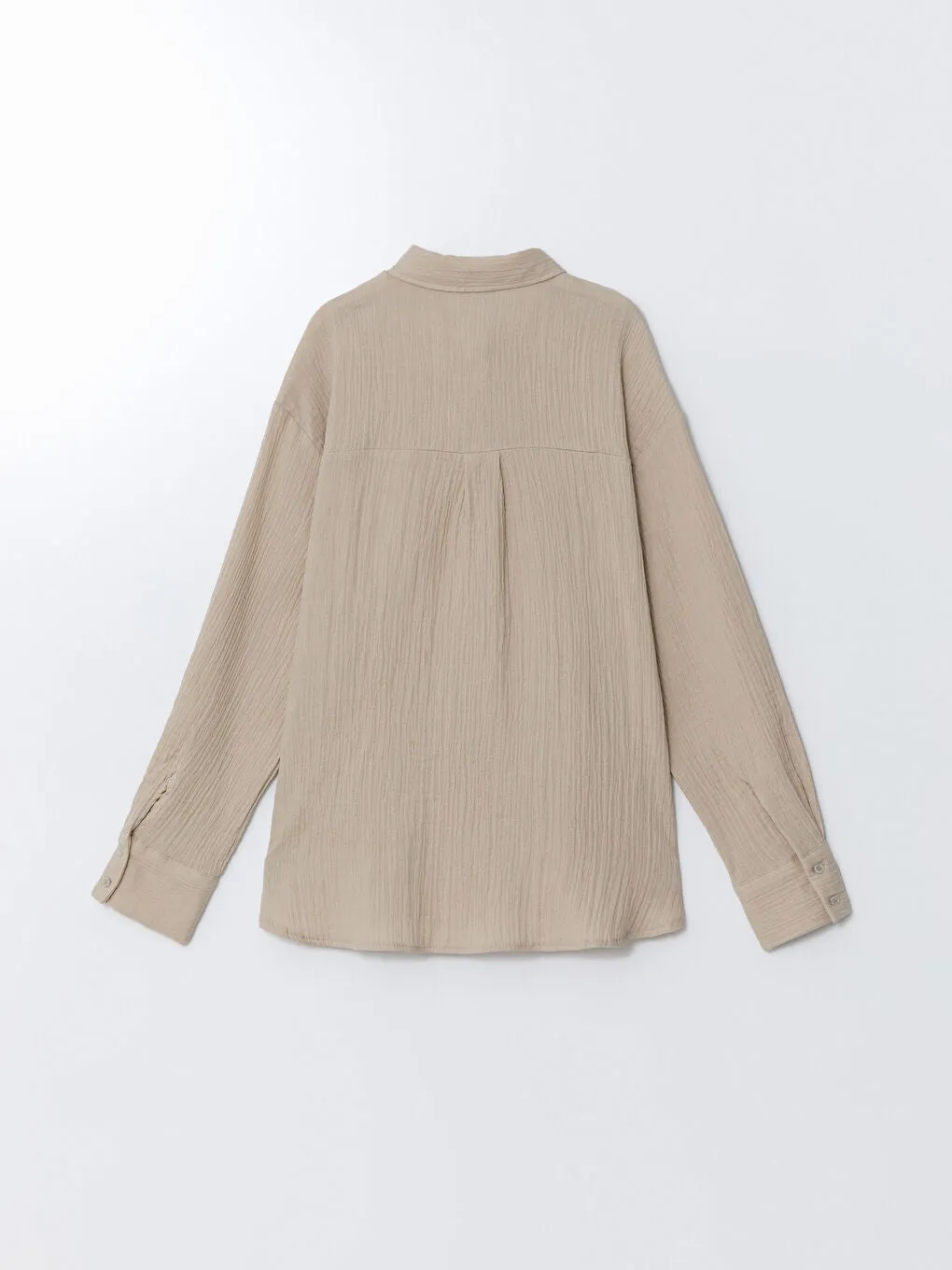 LCW Vision Beige Textured Women Shirt