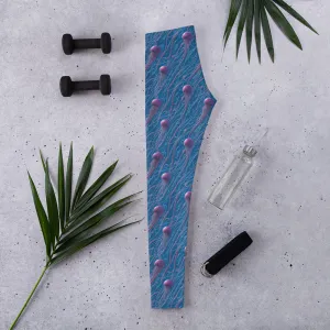 Leggings Blue and Violet Jellyfishes