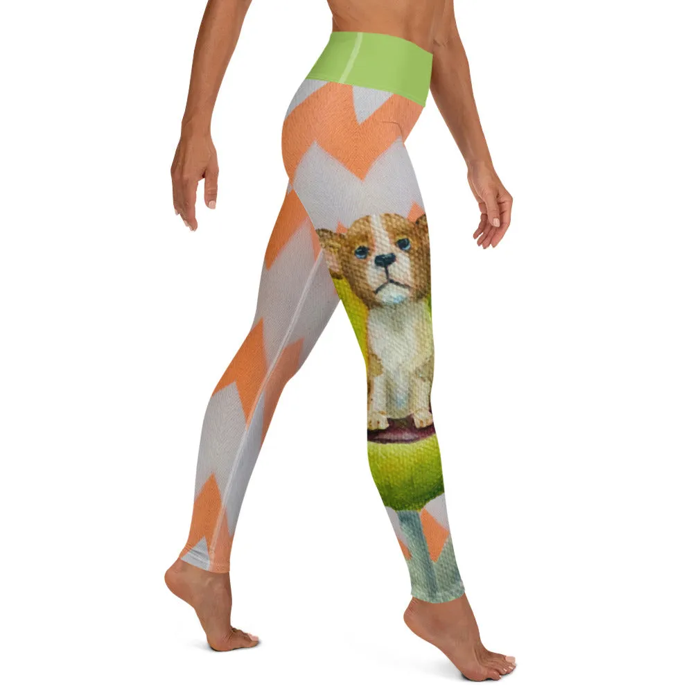 Leggings with Corgi