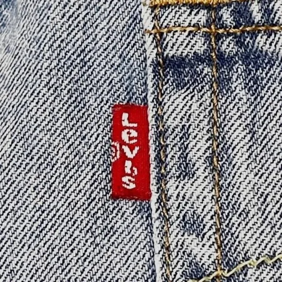 Levi's 501 High rise Distressed Medium Wash Cut Off Shorts Size 29