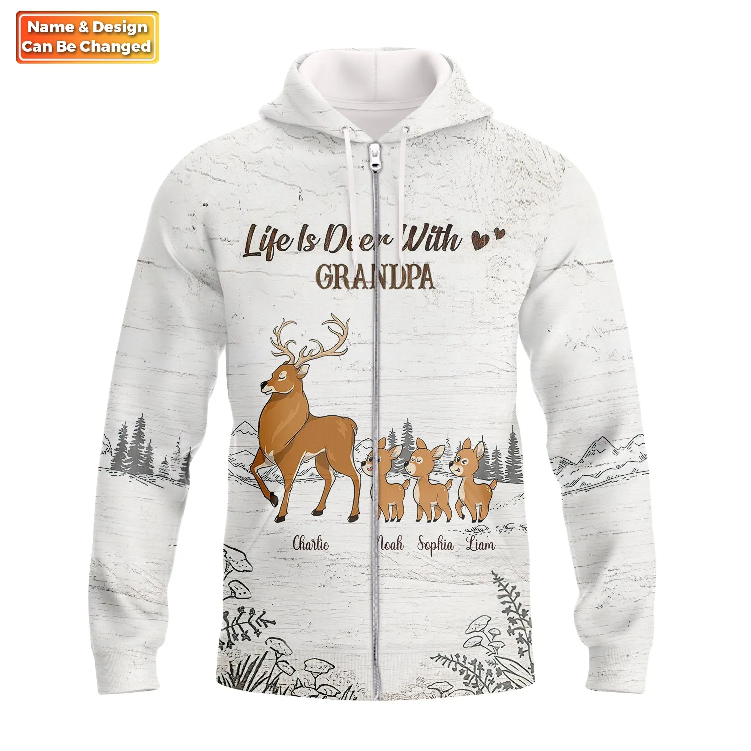 Life Is Deer With Dad Grandpa Personalized Custom Sweaters, T Shirts,... Christmas Gifts Hoodie T Shirt