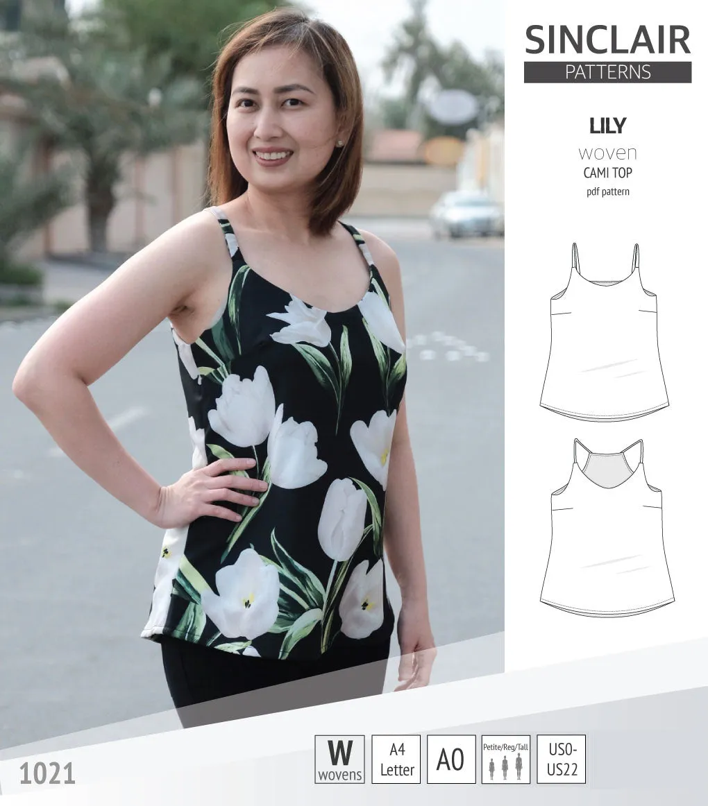 Lily classic cami woven top (PDF)