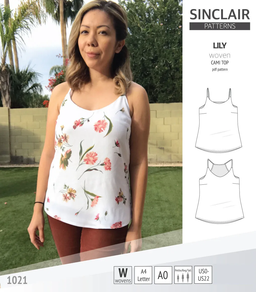 Lily classic cami woven top (PDF)