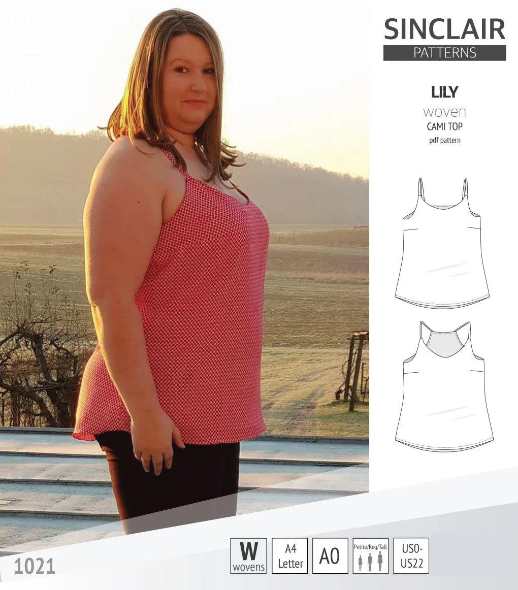 Lily classic cami woven top (PDF)