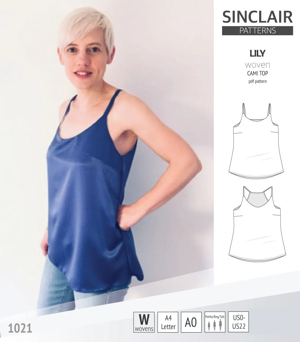 Lily classic cami woven top (PDF)