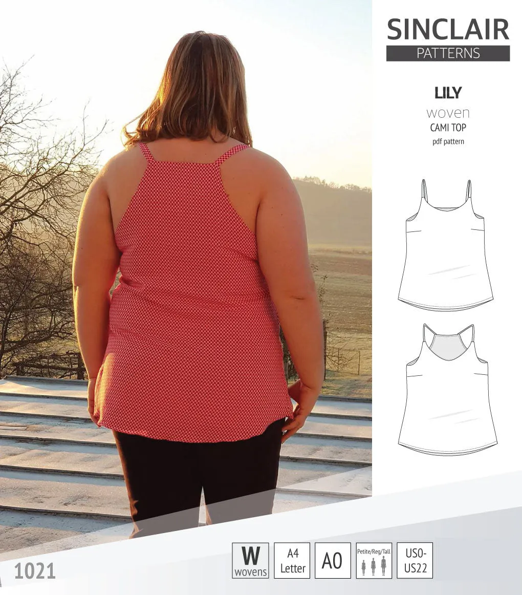 Lily classic cami woven top (PDF)