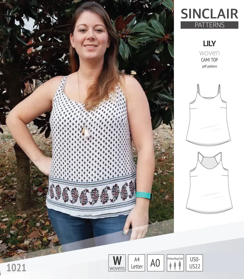 Lily classic cami woven top (PDF)